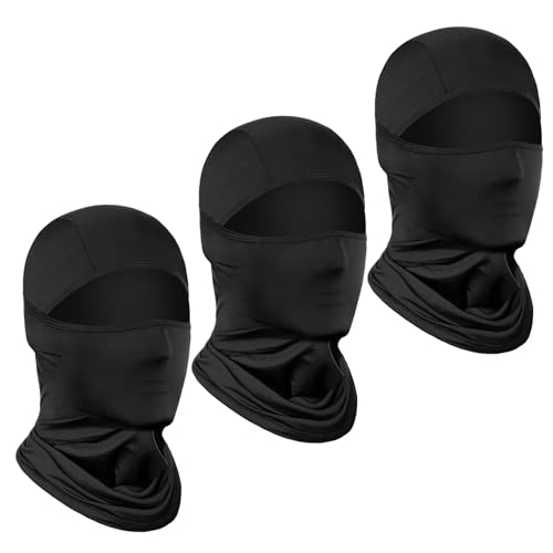 Achiou Black Balaclava Ski Mask 3 Pack