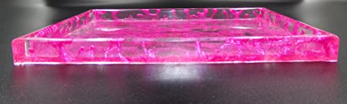 The Ultimate 5-Piece Magenta and Clear Leaf Ashtray Set for Elevated Experiences - Image 4