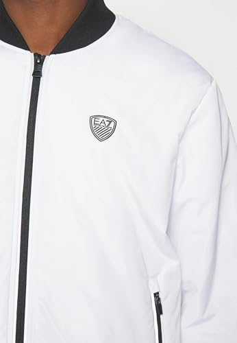 EA7 Blouson régular fit coupe-vent confortable veste zippée noire - 2