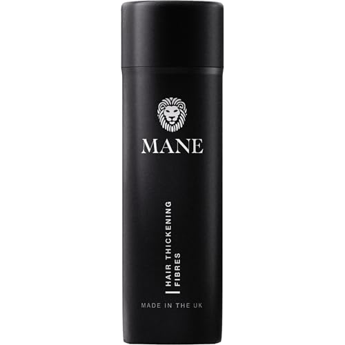 Mane Hair Building Fibers for Women & Men, for Fine & Thinning Hair, Thicker Fuller Looking Hairstyle, Conceal Bald Spots - Black