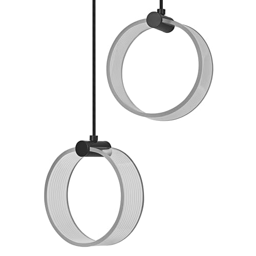 Osram Decor Circle Lámpara colgante decorativa negra de 2 focos con tecnología click-CCT