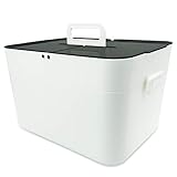 Medizinbox Plastik Erste Hilfe Box, Aufbewahrungskasten Medizin Box, 2 Ebene Medizinkoffer Erste Hilfe Koffer Multifunktions Aufbewahrungsbox mit Tragegriff | 29x20.5x18cm