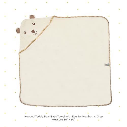 Spasilk Baby Bath Hooded Terry Bear Bath Towel With Ears For Newborns And Infants, Baby Bath Essentials, One Size, Brown Bear #TOP1