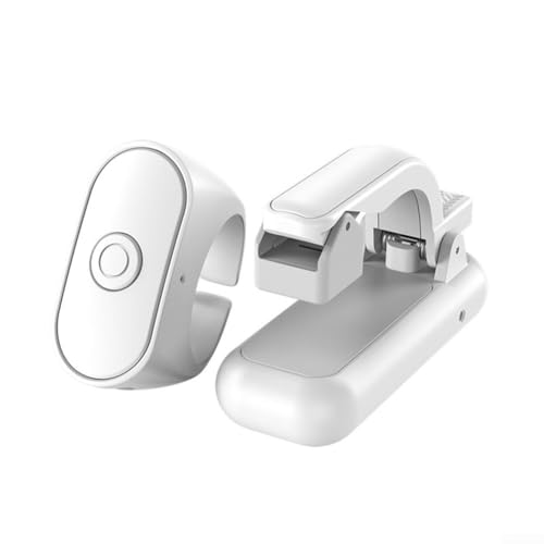 Feeshoppher Página de control remoto inalámbrico portátil para Kindle Hands Reading y captura de fotos 2.4GHz largo alcance 10m ABS y suave silicona anti arañazos diseño con tipo C (blanco)