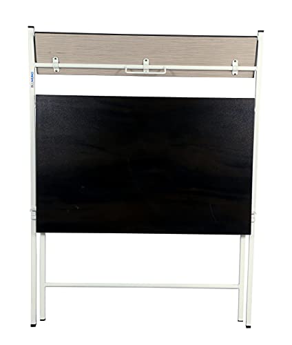 Image of BLUMUNO X-Plus Folding Table /Sturdy Work Table for Home, Study, Office & Work from Home / 18mm Engineered Wood Top wfh Essential /Foldable Multipurpose Table /Home Office Desk - (Walnut Finish Black)