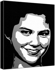 Lisa Jakub (100% Original Painting. Not A Print ) Acrylic Paint On Deep Framed Canvas (60 x 50 x 1.8 cm) 3-Colour Black/Grey/White-image-36