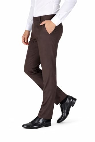 Image of Formal Pants for Men Office Wear - Premium Regular Fit Formal Trouser for Men, Boys, Gents Bottom Formal wear for Office Meeting, Party, Gathering, Wedding