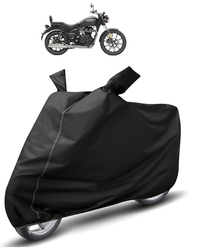 Image of Auto Hub Waterproof Bike Cover Compatible with RE Meteor 350 Dustproof, UV Protection Two Wheeler Bike Meteor 350 Cover - Black