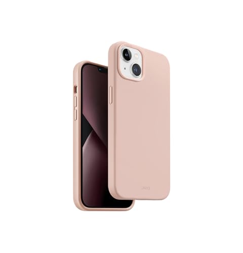 UNIQ Coque Hybride pour iphone 14 Plus Lino Rose Blush