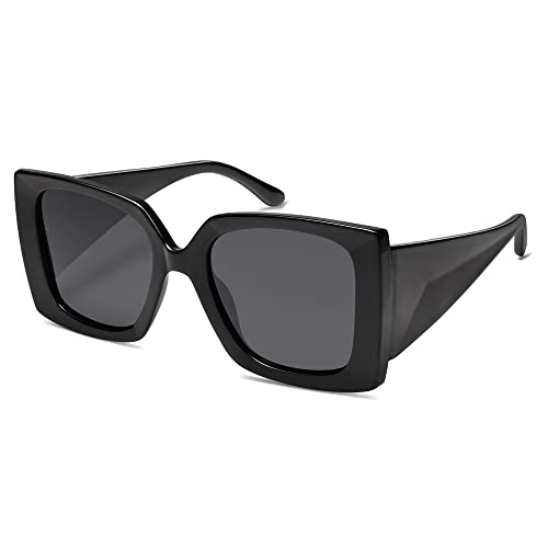 SOJOS Retro Square Polarized Womens Sunglasses Trendy Oversized Large Women's Big Shades SJ22244