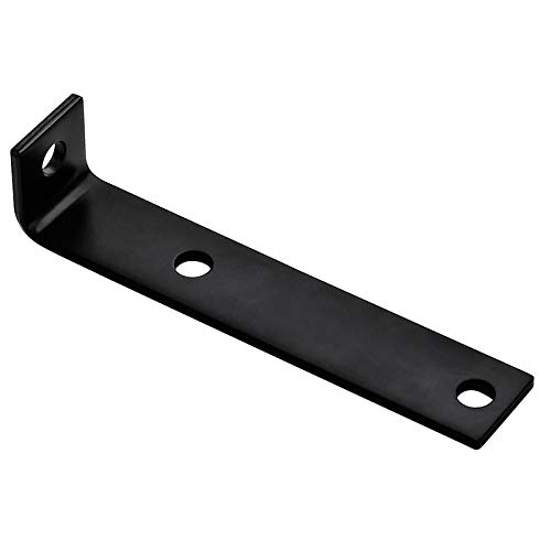Hampton Products International 5024762 7.5 x 1.5 in. Steel Offset Leg Corner Brace44; Black - Pack of 1010