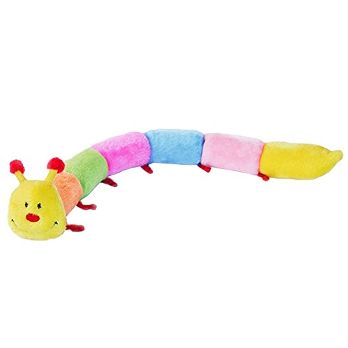 ZippyPaws Deluxe Caterpillar- Dog Toys to Keep Them Busy, For Medium & Large Dogs, Squeaky Pet Toy for Boredom, Stuffed Chew Toy, Soft Plush Puppy Products, 6 Blaster Squeakers & 1 Round Squeaker- 30'