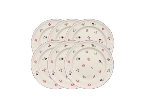Villeroy & Boch Petite Fleur - Piatto piano in porcellana, 29,20 x 29,20 x 8,5 cm, 6 unità