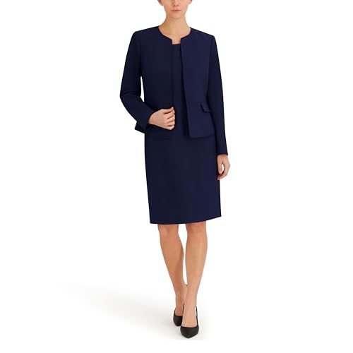 Image of Le Suit Women's Cardigan-Style Blazer & Sheath Dress, 2pc Set
