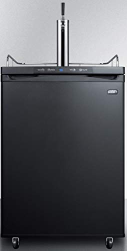 Summit Appliance SBC635MCF Cold Brew Coffee Dispenser in Black with a Complete Stainless Steel Tap Kit and Nitrogen Tank Included, Automatic Defrost, Digital Thermostat, Deep Chill Function