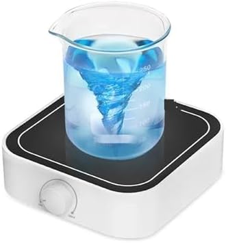 Mini Magnetic Stirrer 2000/3000rpm - Brushless DC Motor, Laboratory Magnetic Mixer with Stir Bar, Compact Lab Equipment for Smooth Mixing (White, MS2000D)