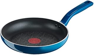Tefal G80504 Chefclub Frying Pan, 24 cm, Titanium Non-Stick Coating, Thermo Signal Temperature Indicator, Safe Cookware, Easy Cleaning, Suitable for Induction Cookers, Blue