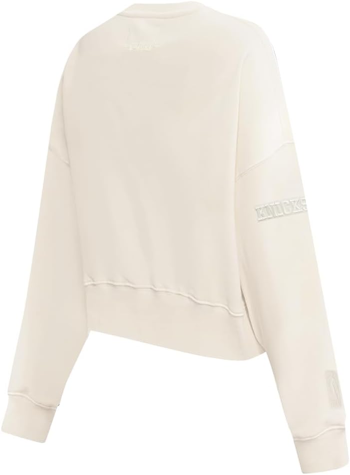 Pro Standard NBA womens Womens Nba New York Knicks Neutrals Player Brushed Back French Terry Crewneck Sweatshirt - Image 4
