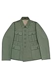 Fatto a M42 Soldato della Seconda Guerra Mondiale dell\'Esercito Tedesco M42 Verde Mélange Estate Giacca da campo dell\'esercito tedesco uniforme militare uniforme militare - 4XL