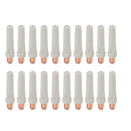 NEIQIUWING 20 boquillas de soldadura con revestimiento antiadherente, 40 x 1,2 mm, para antorchas de soldadura de 15 AK, accesorios de metal gris/cobre