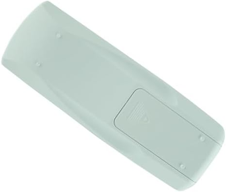 Nazad view of the remote control with the battery compartment cover closed.