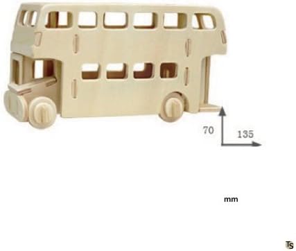 3D Bus Wooden Puzzel, Wooden Puzzel
