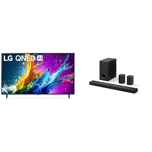 Image of LG 55 inch QNED80T 4K Smart TV & S80TR 5.1.3ch Dolby Atmos Soundbar Bundle with Wireless Subwoofer and Rear Speakers, 2024 Models