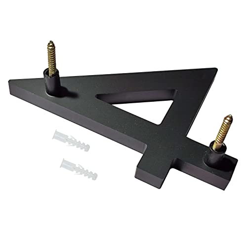 Ywonoby 5 Inch House Numbers for Outside-Large Modern 3D Floating Door Numbers-Weatherproof and Easy to Install-Matte Black Acrylic Number (4) - Image 2