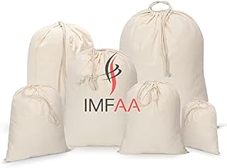 Pack-1 Natural Cotton Plain Drawstring Sack,Muslin,Stocking,Storage,Laundry,shopping Bags in 6 Sizes(1, XX Large(70x85) CM)