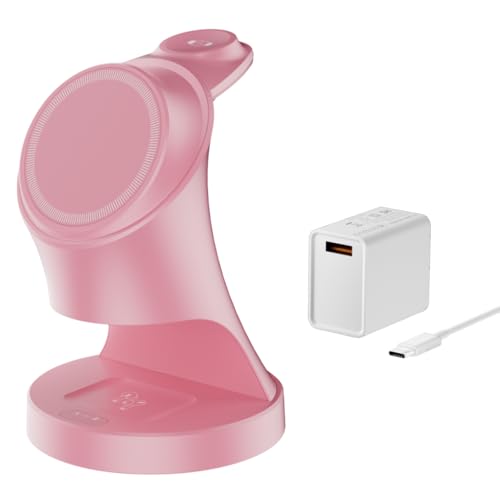 Wireless Charger,3 in 1 Magnetic Wireless Charger Stand, Fast Wireless Charging Dock for iPhone 16/15/14/13/12 Series, Apple Watch Series, AirPods Pro.