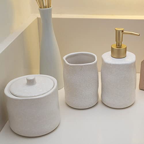 Oikos - Porta Objetos com Tampa de Cerâmica Orgânico Branco
