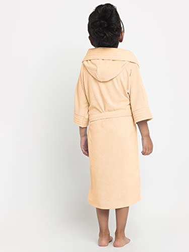 Image of CREEVA Cozy Hooded Bathrobe for Kids - Lightweight, Quick-Dry, and Perfect for Daily Use
