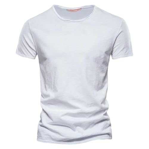 T-shirt en coton homme col rond basique et confortable pour l'été