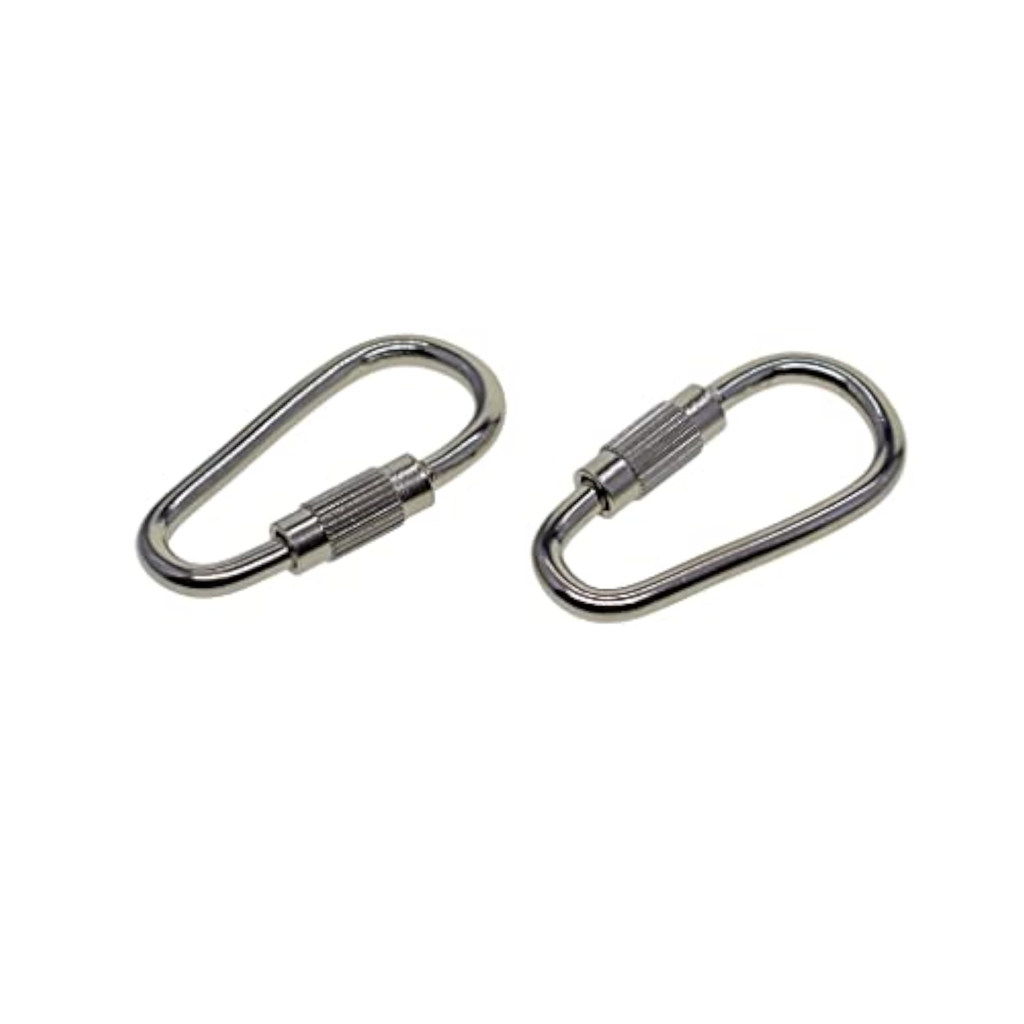 Mini Steel Quick Open Screw Lock Key Chain Hook Carabiner, 3x20