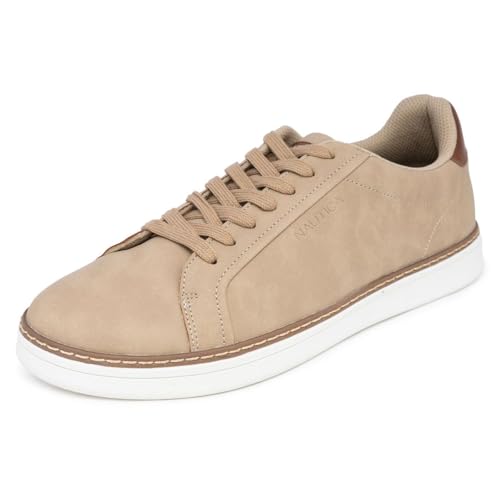 Image of Nautica Men's Casual Court Fashion Sneakers Classic Low-Top Lace-Up Shoes Comfortable Everyday Walking Style with Durable Outsole and Vegan Leather Upper