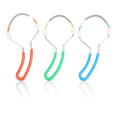 Agatige 3 Pezzi Primavera Epilatore per Il Viso, Epilatore Manuale Epilatore Viso Depilazione Del Viso Hair Removal Deviceper Infilare Il Viso Rasoio per La Depilazione Delle Labbra Del Viso