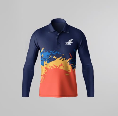 Image of Cricket Full Sleeves Coller Neck Graphic Printed Dri fit Micro pp T-Shirt Jersy for Men