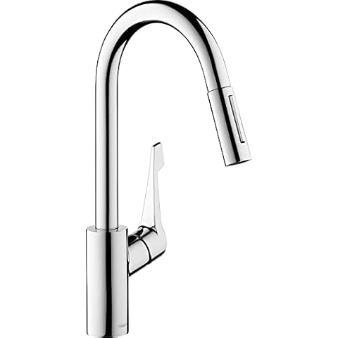 Hansgrohe Grifo de cocina Cento XL de cuello de cisne de pared con alcachofa extraíble Cover