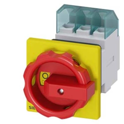 Siemens 3LD2 – Schalter 3-polig 32 A Mittenloch Front rot/gelb