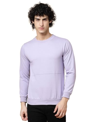 Image of Rigo Terry Solid Printed Winter Wear Sweatshirt for Men | Round Neck Sweatshirt for Men | Full Sleeves Sweatshirt for Men