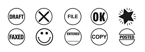 2000 PLUS Stamp Kit, Self-Inking, 10 Office Themed Messages, 5/8" Impression, Red and Blue Stamps (030459) - Thumbnail 2