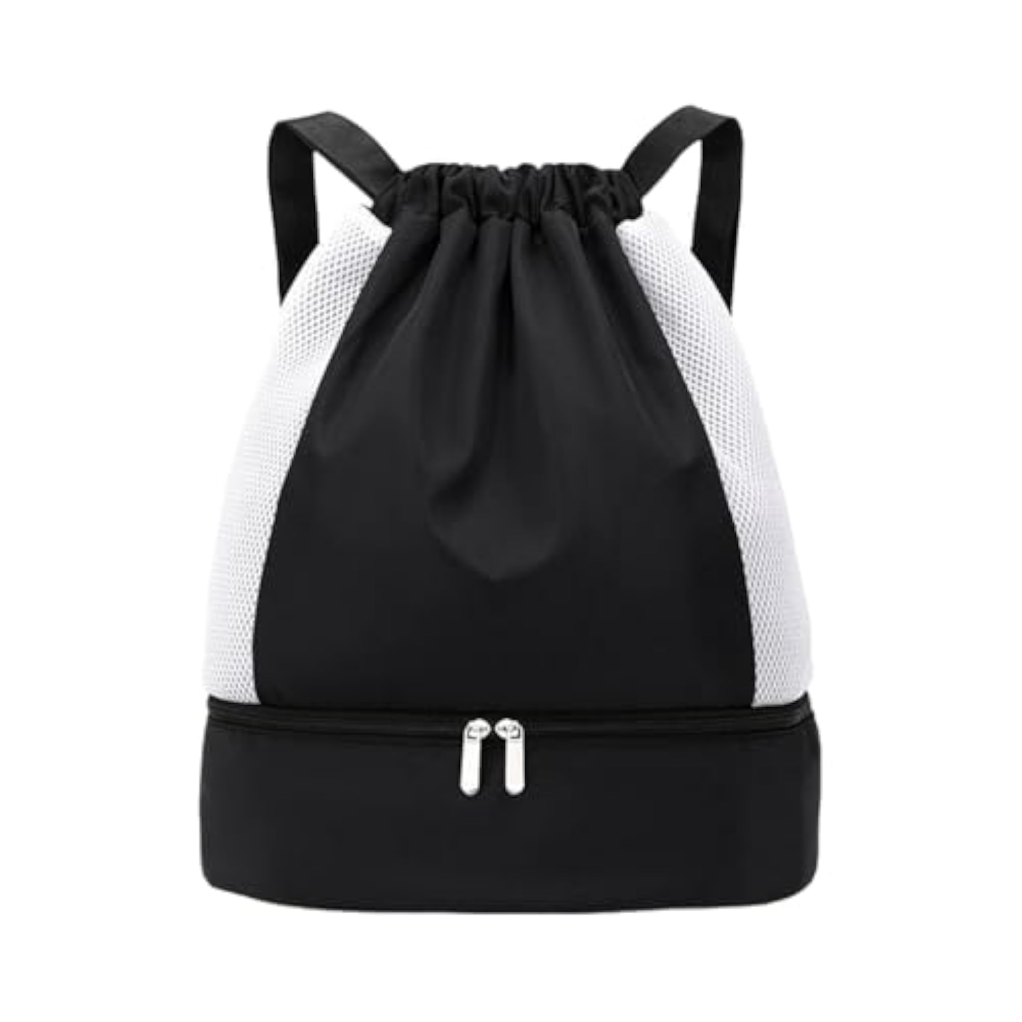 Drawstring Backpack for Gym, Waterproof Sports Bag Black