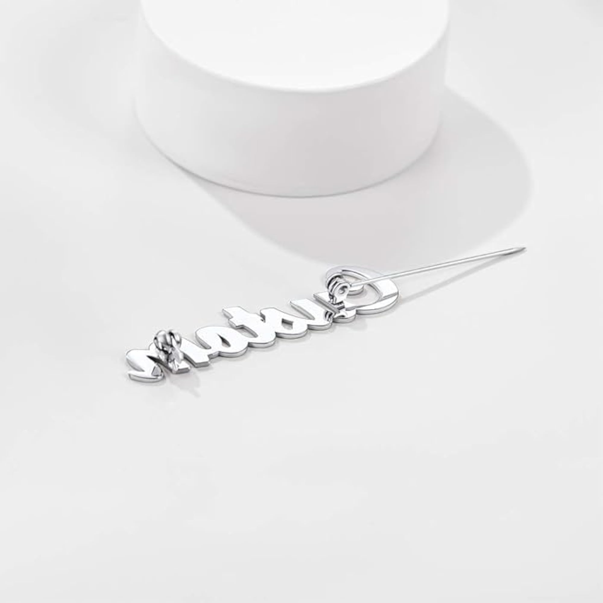 Personalized Name Brooch Pin for Men & Women, Custom Jewelry Gift