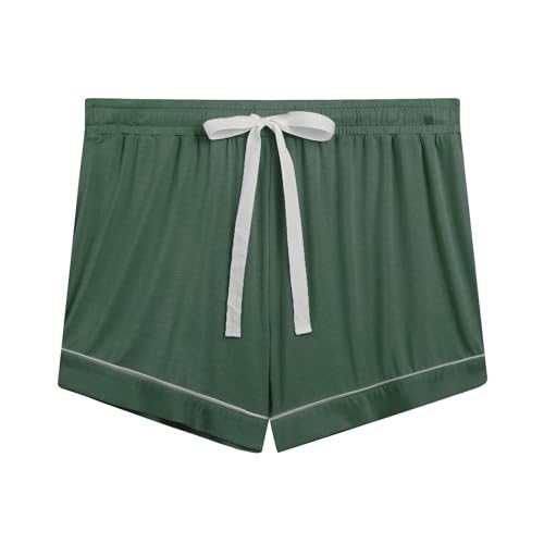 Cherrydew Women Bamboo Viscose Super Soft Comfy Summer Cooling Short Sleeve Button Down Pajama Shorts Set S-XXL3