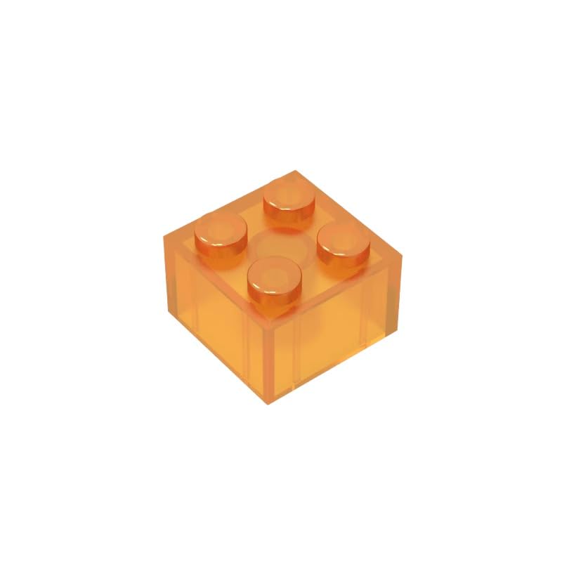 XYEIUGO 3003 Basic Bricks Brick 2x2, Trans Orange, 50 PCS — image 1