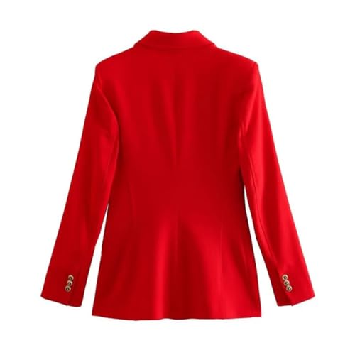 Blazer à double boutonnage veste rembourrée marron et gris au style décontracté - 3