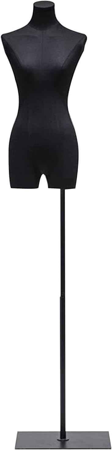 CONGRUI Adjustable Height 61-77 "Female Mannequin, Fashion Display Manikin Detachable Metal Base Torso(White)
