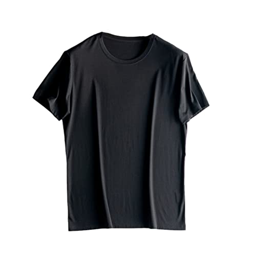 T-shirt d'été en coton et soie homme pour vos soirées chics en col rond L