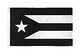 AZ FLAG - Bandera Puerto Rico Negro - 150x90 cm - Bandera Puertorriqueña 100% Poliéster Con Ojales de Metal integrados - 110g - Colores Vivos Y Resistente A La Decoloración
