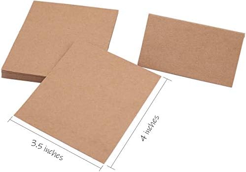 Tosnail 100 Pack Wooden Place Card Holders with Kraft Paper Cards, Table Number Holders Photo Holder for Wedding Party Decoration (50 Holders+50 Kraft Paper)